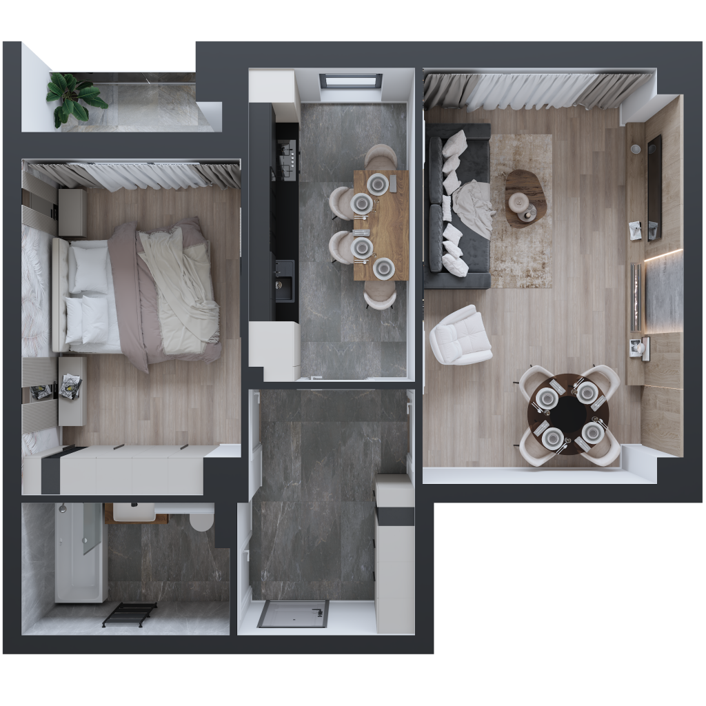Apartament 2 camere tip 1